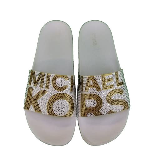 michael kors gilmore slides size 11|gilmore embossed slide sandals.